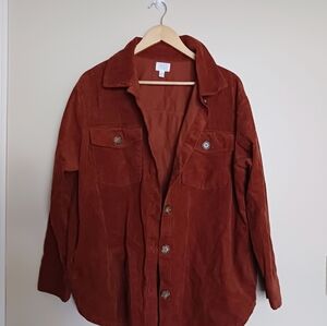 Time and Tru Rust Corduroy Jacket
